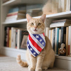 USA-Inspired Patriotic Pet Bandana - Cat Model