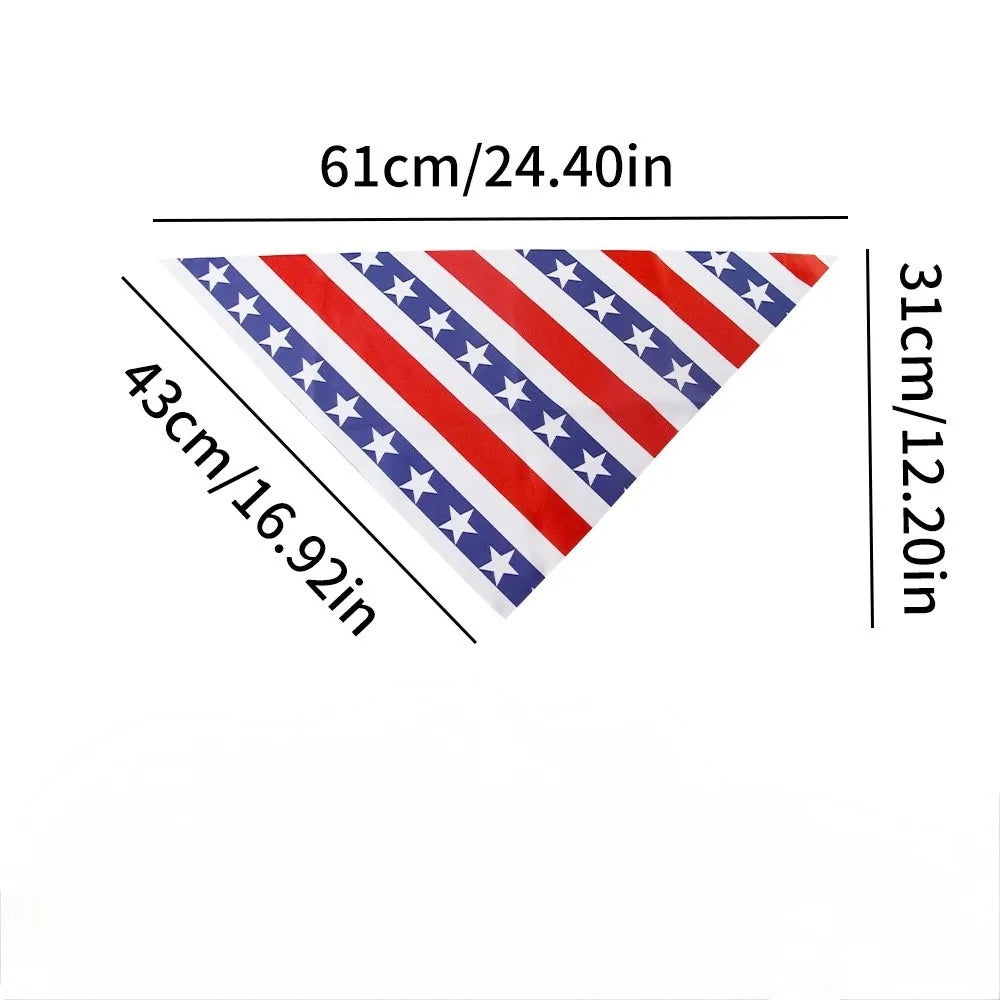 USA-Inspired Patriotic Pet Bandana - Measurement 2