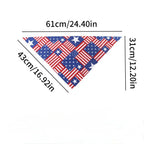 USA-Inspired Patriotic Pet Bandana - Dimensions View