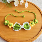 Spring Green Hand-Crocheted Pet Collar