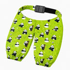 Green panda sleeves with buckle clip detail