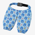 Blue bear print dog front leg elbow guards with adjustable strap