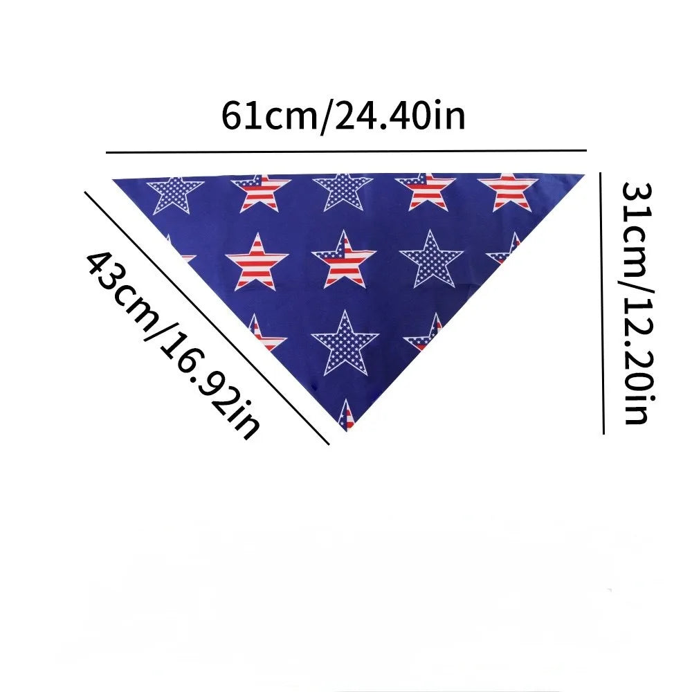 USA-Inspired Patriotic Pet Bandana - Style C