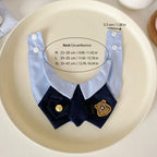 Maine Coon cat wearing officer-style pet costume collar
