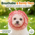 White Star Ruffle Mesh Dog Face Cover