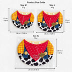 Western Cowboy Sheriff Pet Costume Collar - Product Dimensions