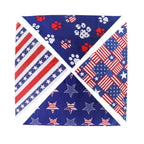 USA-Inspired Patriotic Pet Bandana - Full Set View