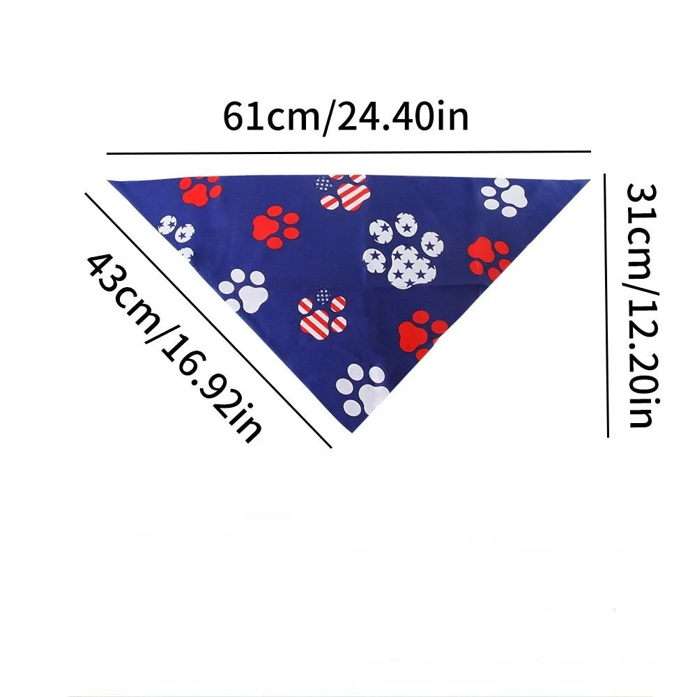 USA-Inspired Patriotic Pet Bandana - Style D
