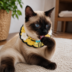 Handmade Honeybee Pet Collar | Artisan Knit Garden Style