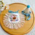 Birthday Pet Bib and Party Hat Set | Dog & Cat Celebration Outfit