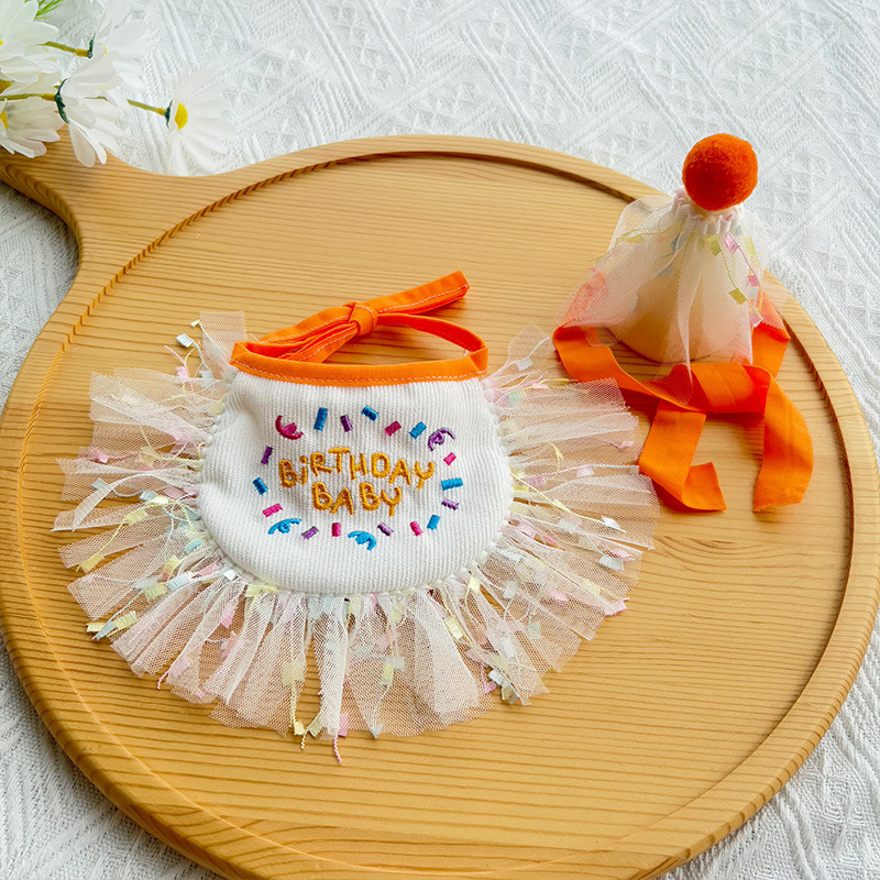 Birthday Pet Bib and Party Hat Set | Dog & Cat Celebration Outfit